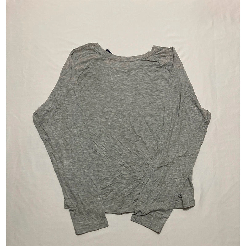 Gap Long-Sleeve Crewneck Pajama Top Grey Heather L
