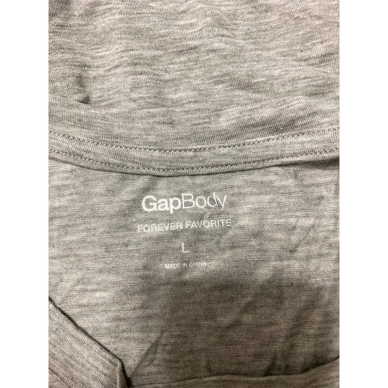 Gap Long-Sleeve Crewneck Pajama Top Grey Heather L