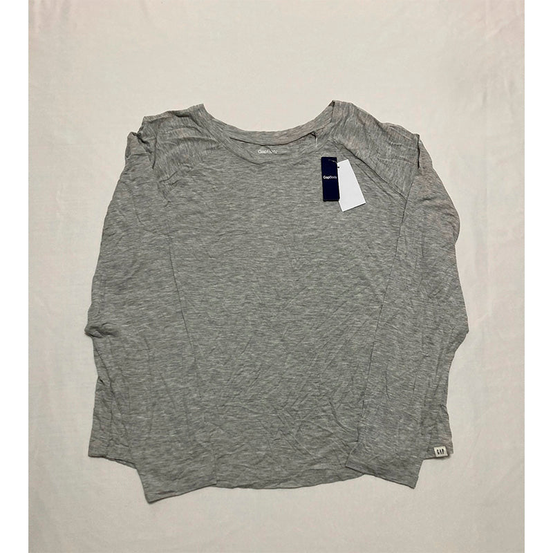 Gap Long-Sleeve Crewneck Pajama Top Grey Heather L