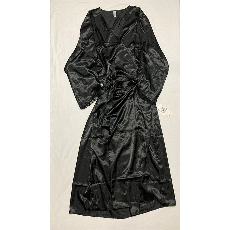 FLORA Intimates Black Sleepwear Robe Plus 2X