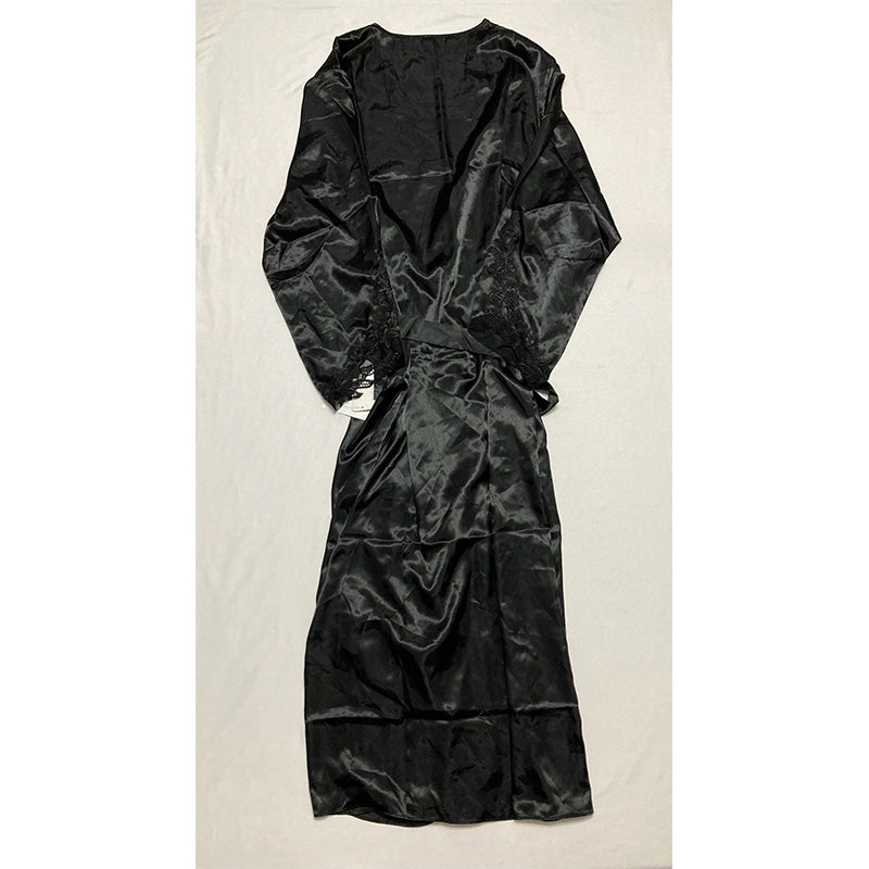 FLORA Intimates Black Sleepwear Robe Plus 2X