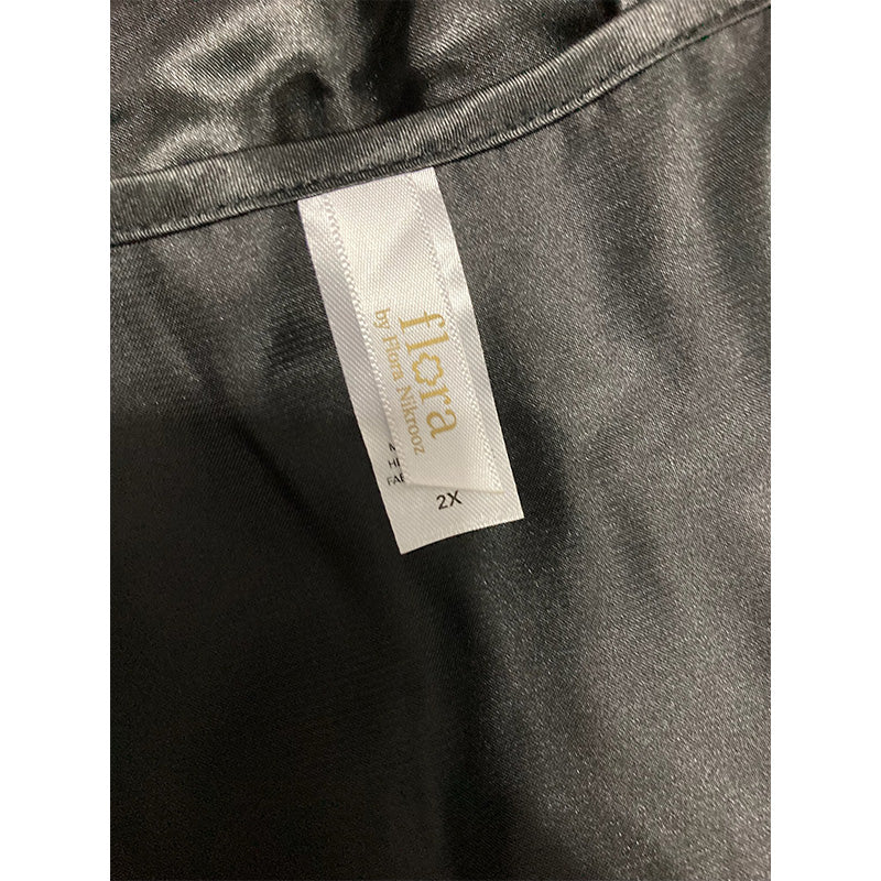 FLORA Intimates Black Sleepwear Robe Plus 2X