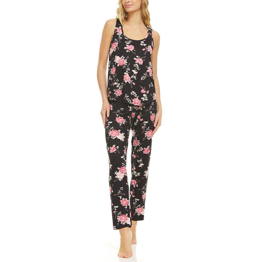 Flora by Flora Nikrooz Lace Trim Tank Top & Pajama Pants Set M