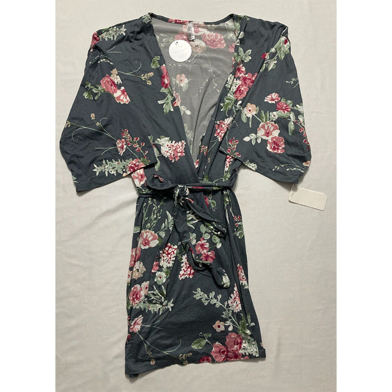 Flora by Flora Nikrooz Tank Top & Shorts Robe Travel Pajama Set Floral S