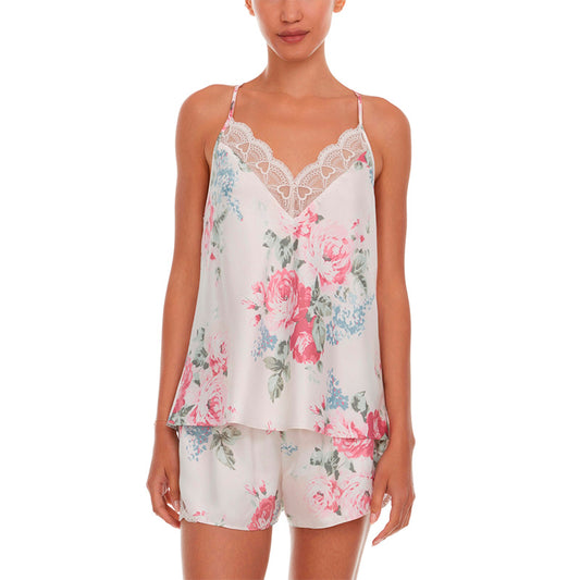 Flora by Flora Nikrooz Cindy 2-Pc. Floral Satin Pajamas Set Floral L