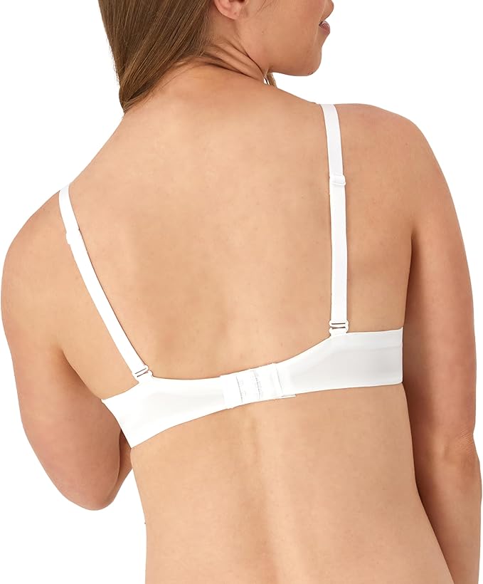 MAIDENFORM Underwire, One Fab Fit Demi T-Shirt, Convertible Bra WHITE 32A