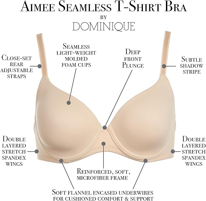 NWD DOMINIQUE Aimee Contour Seamless T-Shirt Bra BEIGE 38A