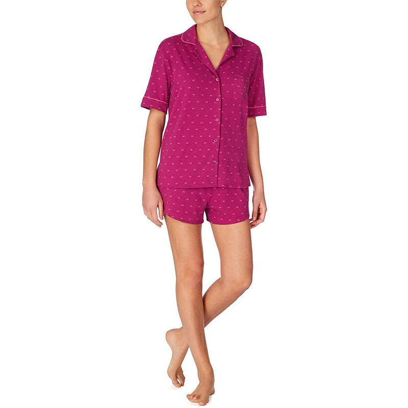 DKNY Womens Comfy Sleepwear Two-Piece Pajamas Purple XL