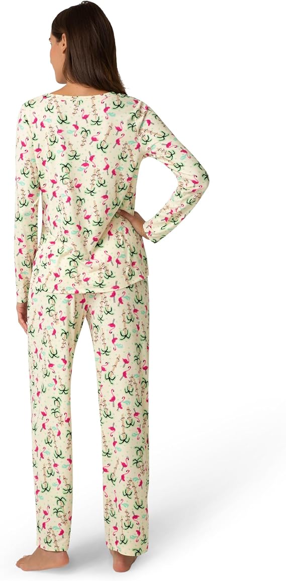 HUE Timeless Soft Jersey Winter Pajama Gift Set YELLOW L