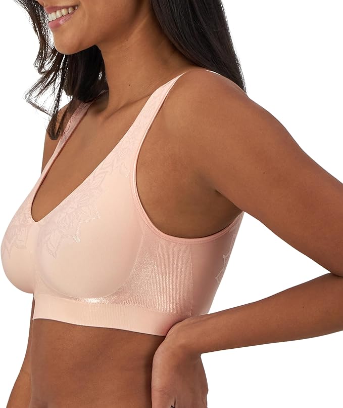 BALI Wireless Bra Comfort Revolution Seamless T-Shirt ROSE XL