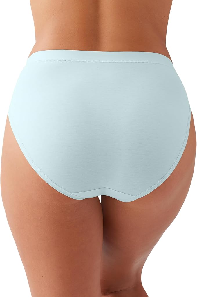 WACOAL Understated Cotton Hi-Cut Brief Panty PASTEL BLUE L