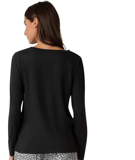 HUE Timeless Soft Jersey Winter Pajama BLACK M