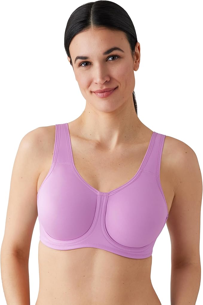 WACOAL Simone Sport Unlined Full Coverage Underwire Sports Bra PINK 34G