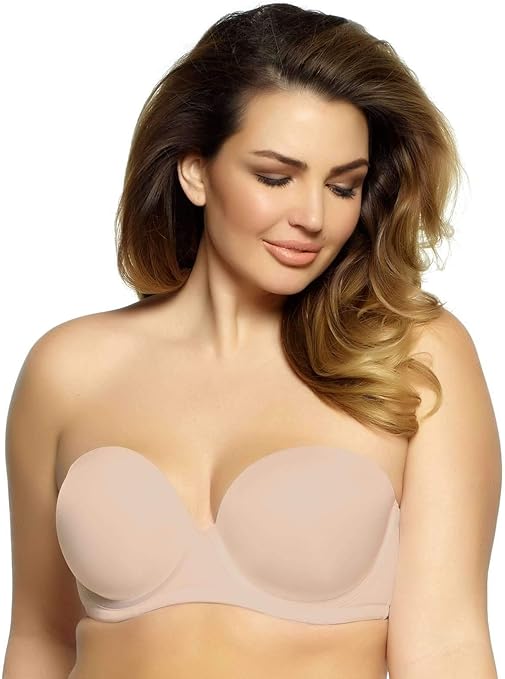 FELINA Paramour Marvelous Strapless Full Busted Underwire Bra BEIGE 42C