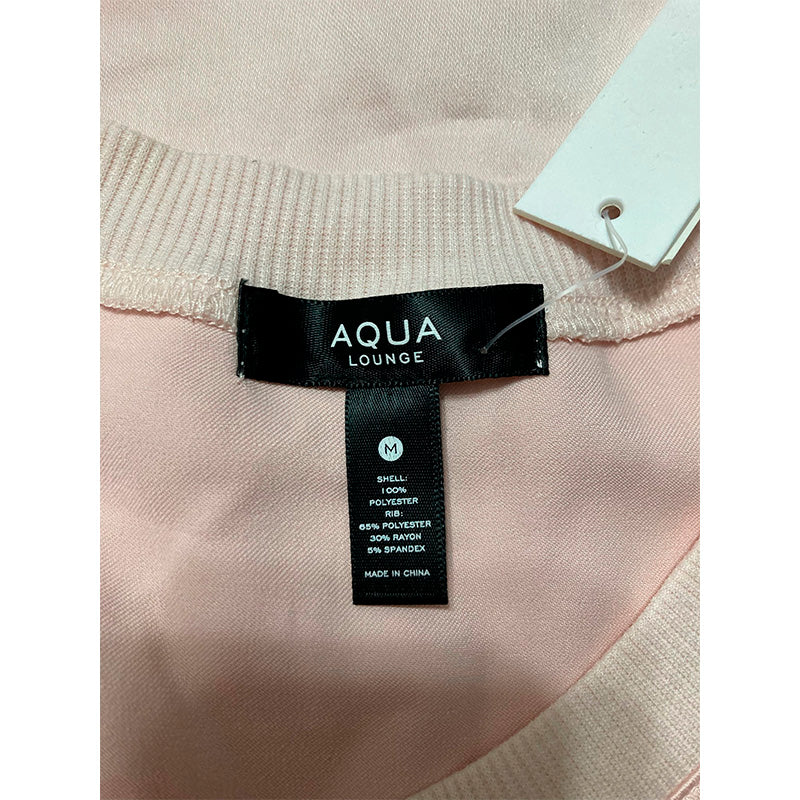 AQUA Sleepwear Top Round Neck Salsa Rosa M