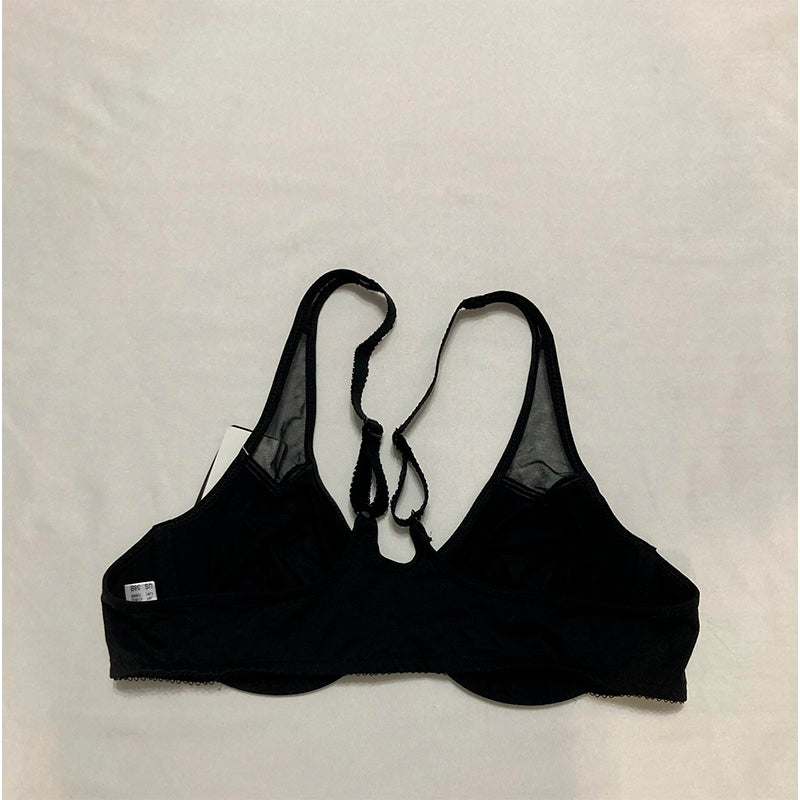 Wacoal Body Unlined Front Close Underwire Racerback Bra Black 38B