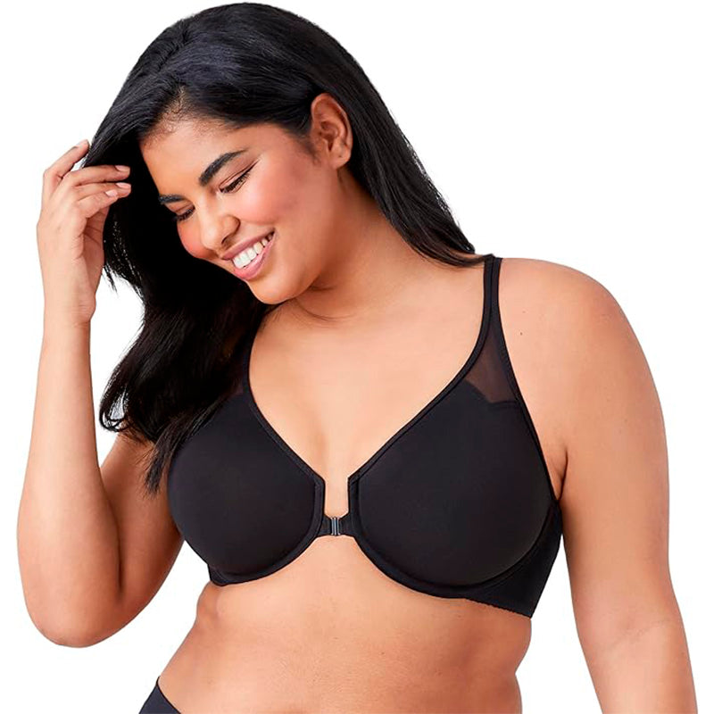 Wacoal Body Unlined Front Close Underwire Racerback Bra Black 38B