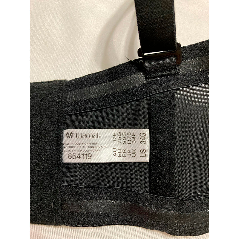 Wacoal Red Carpet Strapless Full Busted Underwire Bra Black  34G