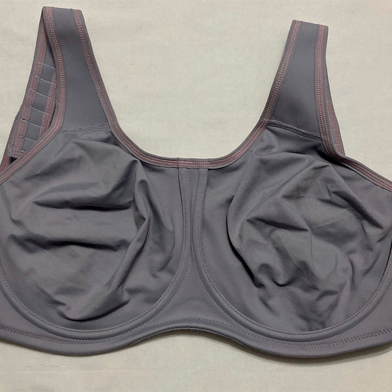 Wacoal Full Support Underwire Sport Bra, Platinum/Fuchsia 32G