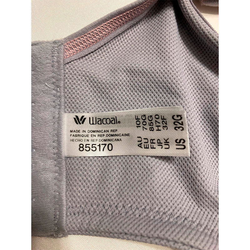 Wacoal Full Support Underwire Sport Bra, Platinum/Fuchsia 32G