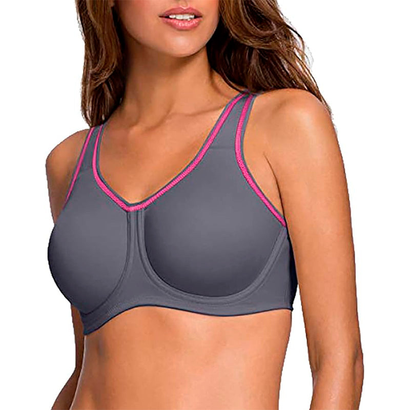 Wacoal Full Support Underwire Sport Bra, Platinum/Fuchsia 32G