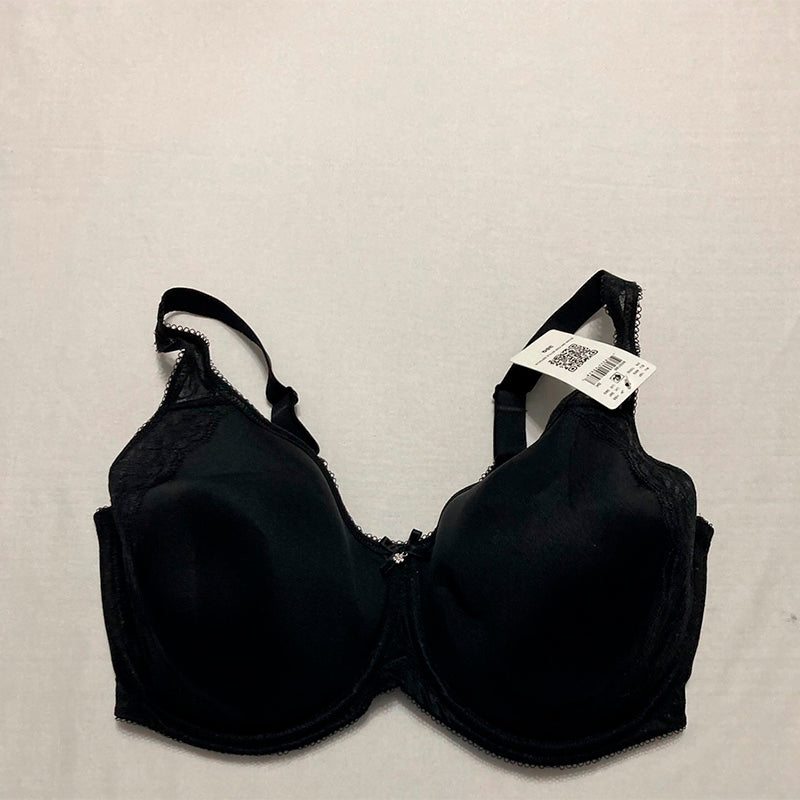 Wacoal Retro Chic Full Figure Contour Underwire Bra Black 38G