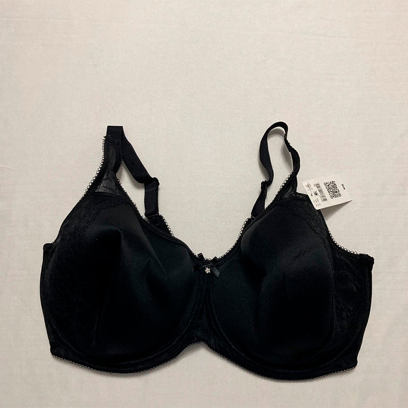Wacoal Retro Chic Full Figure Contour Underwire Bra Black 40G