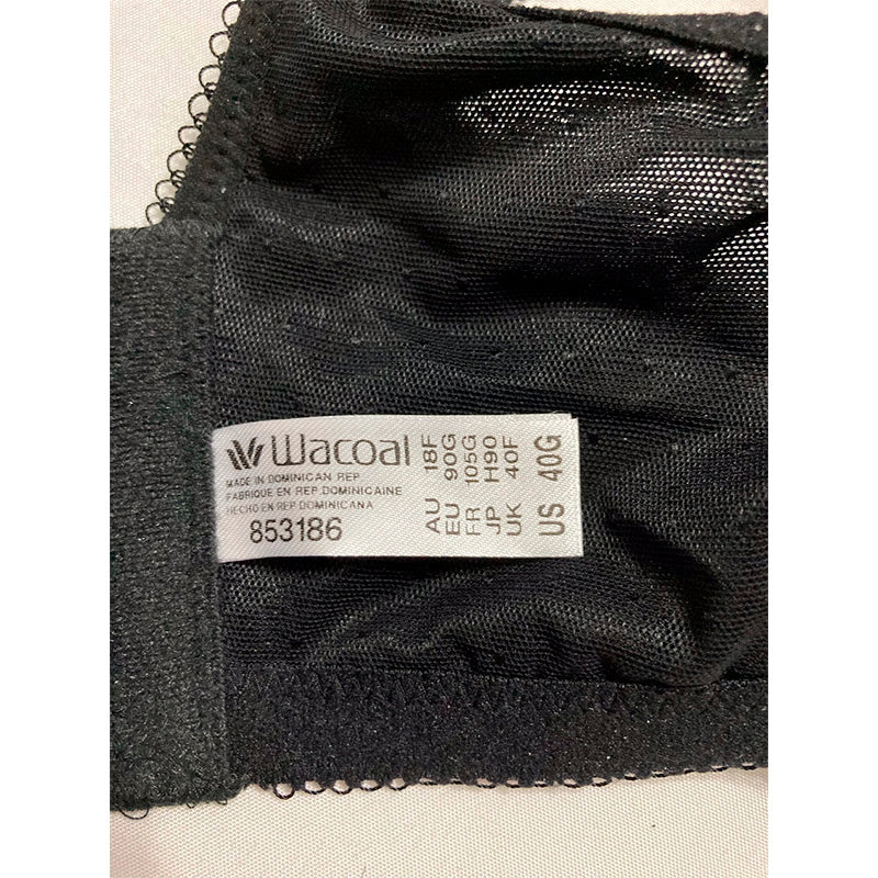 Wacoal Retro Chic Full Figure Contour Underwire Bra Black 40G