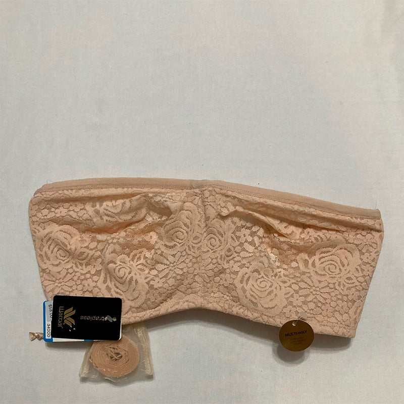 Wacoal Women's Halo Lace Strapless Bra Sand 34DDD