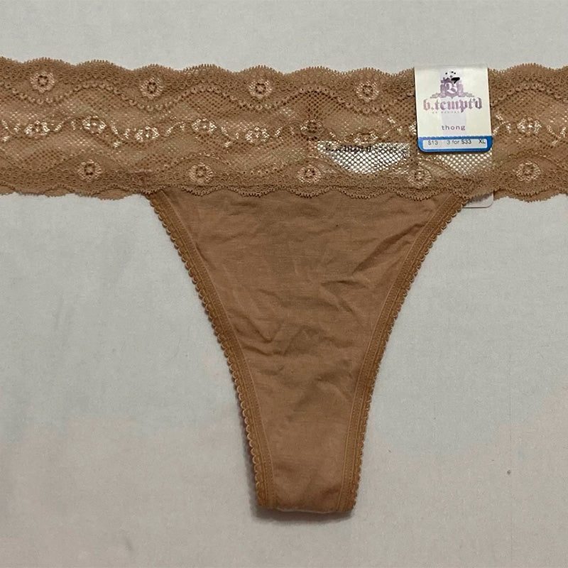 b.tempt'd B.Adorable Thong Panty  Au Natural XL