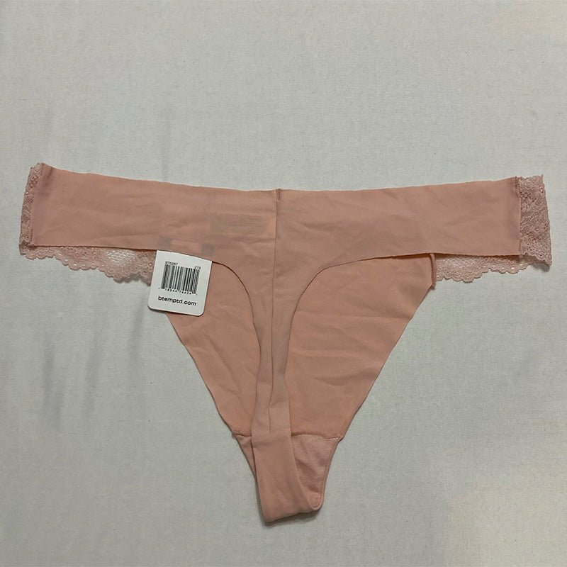 b.tempt'd by Wacoal B.Bare Thong Panty Rose Smoke XL