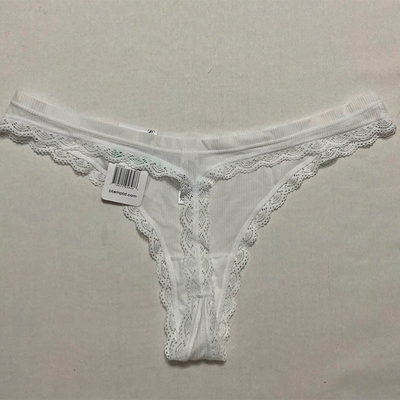 b.tempt'd Innocence Thong Panties White L