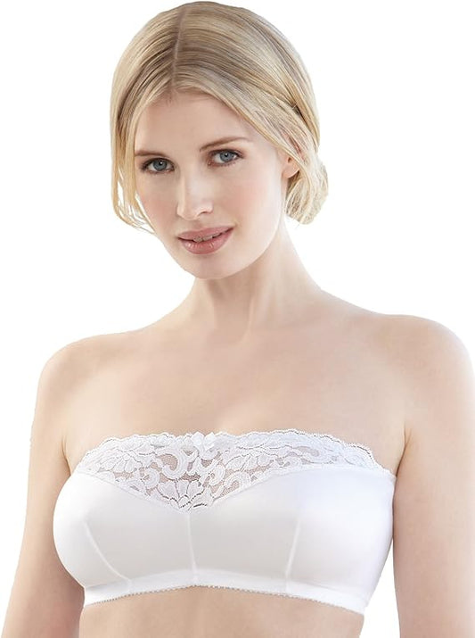 GLAMORISE Complete Comfort Wirefree Strapless Bra WHITE 46B