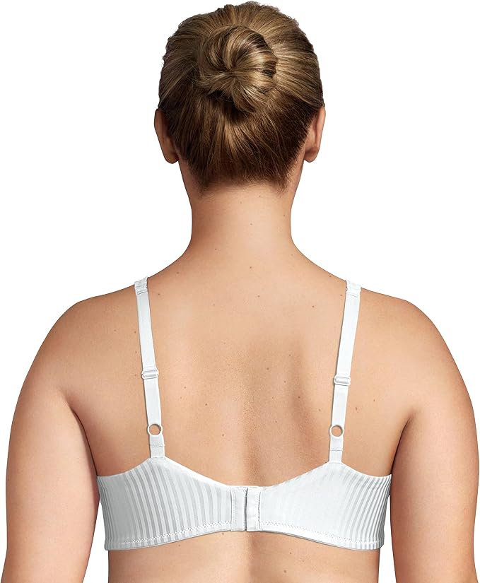 PLAYTEX Smooth Wireless Bra, Full-coverage T-shirt Bra WHITE STRIPE 42DD