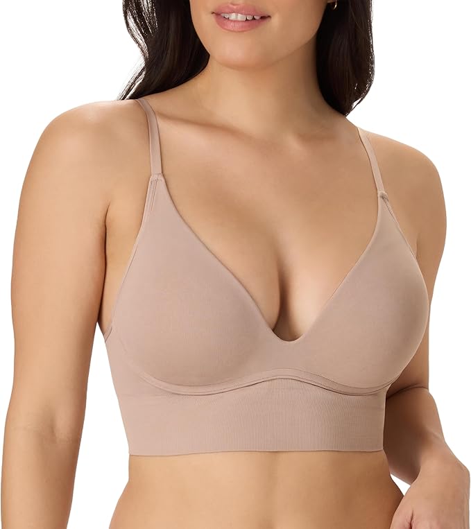 MAIDENFORM Push-up Bra Seamless Lift Longline Bralettes EVENING BLUSH L