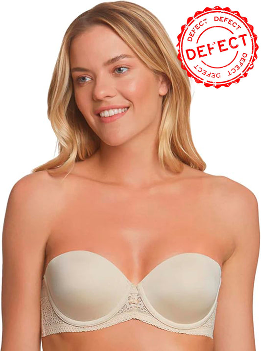 NWD DOMINIQUE Tessa Lace Strapless Bra LATTE 34F