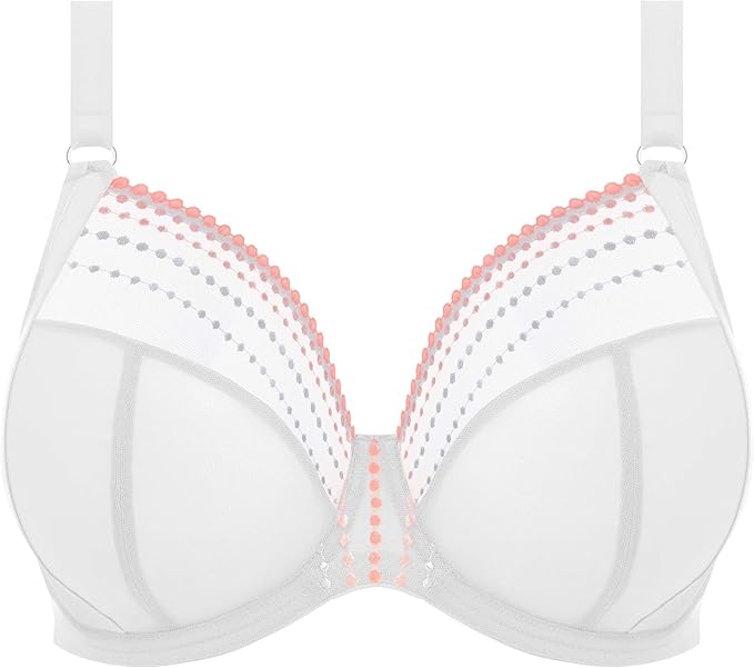 ELOMI Matilda Underwire Plunge Bra WHITE 42G