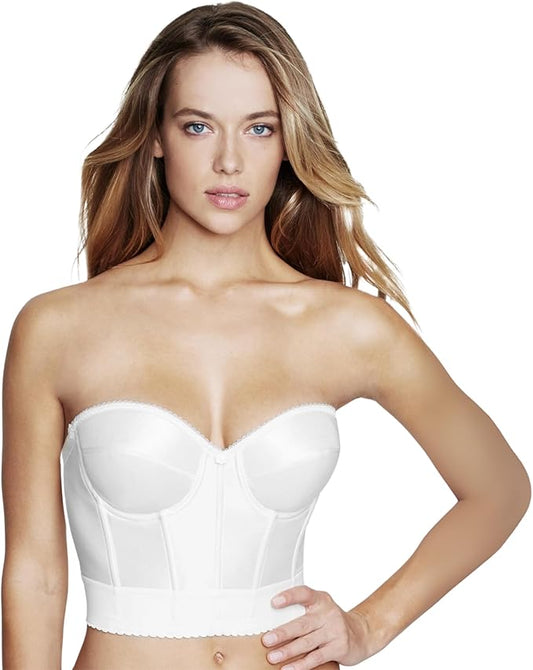 DOMINIQUE Noemi Backless Strapless Bustier Bridal Bra WHITE 38C