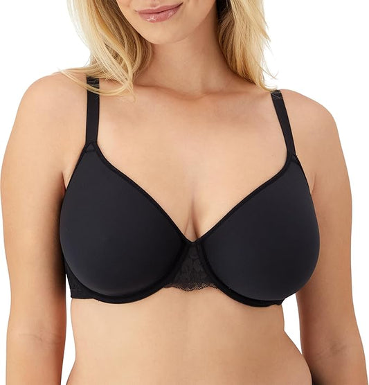 BALI T-Shirt Breathable Lightweight Underwire Bra Convertible Straps BLACK 42D
