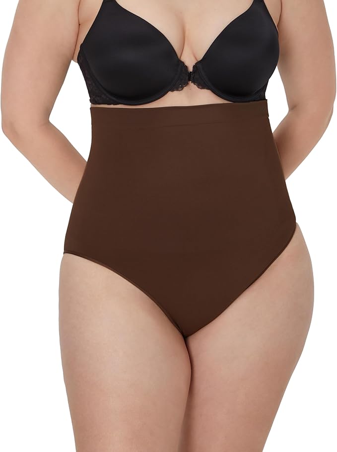 MAIDENFORM Seamless Shapewear, Tummy Control High-waist Brief BROWN L