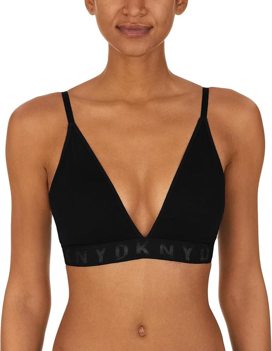 NWD DKNY Seamless Litewear Rib Bralette Bra BLACK L