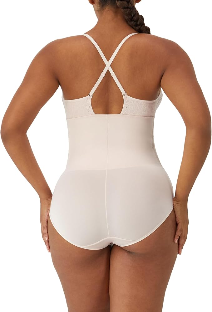 MAIDENFORM Tame Your Tummy Lace Shapewear SANDSHELL LACE S