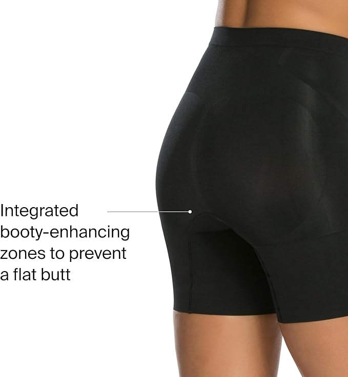 SPANX OnCore Mid-Thigh Short - Powerful Sculpting Body Shaper BLACK M