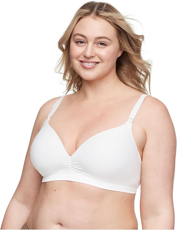 WARNER'S Play It Cool Wire-Free Contour Bra WHITE 38B