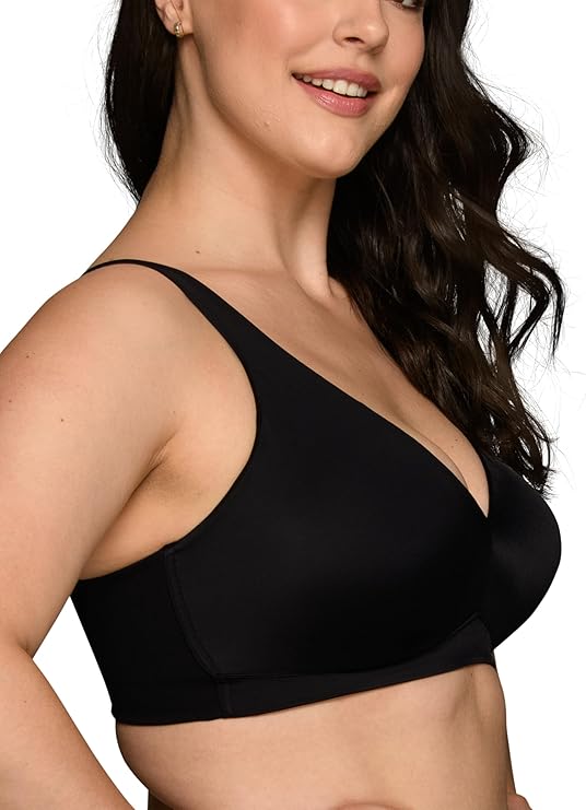 VANITY FAIR Beauty Back Smoothing Wireless Bra MIDNIGHT BLACK 2XL