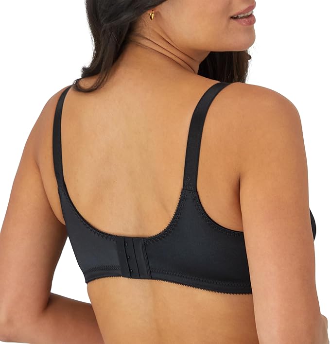 BALI Double Support Wireless Bra Comfortsoft Full Coverage Wirefree BLACK 36D