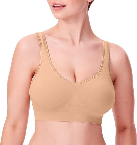 BALI Comfort Revolution Wireless Bra ComfortFlex Fit Full-Coverage Bra NUDE 2XL