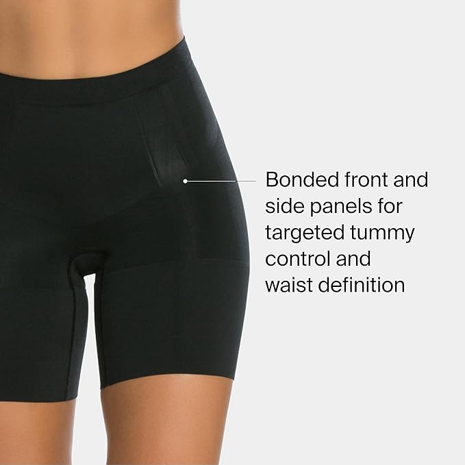 SPANX OnCore Mid-Thigh Short - Powerful Sculpting Body Shaper BLACK M