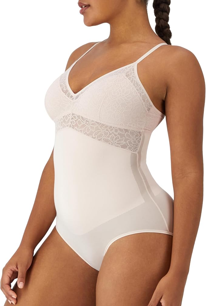 MAIDENFORM Tame Your Tummy Lace Shapewear SANDSHELL LACE S