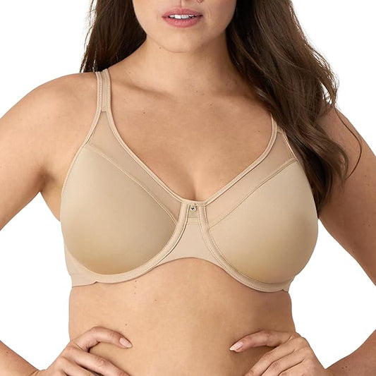 BALI Underwire One Smooth U Ultra Light T-Shirt Convertible Bra NUDE 34D